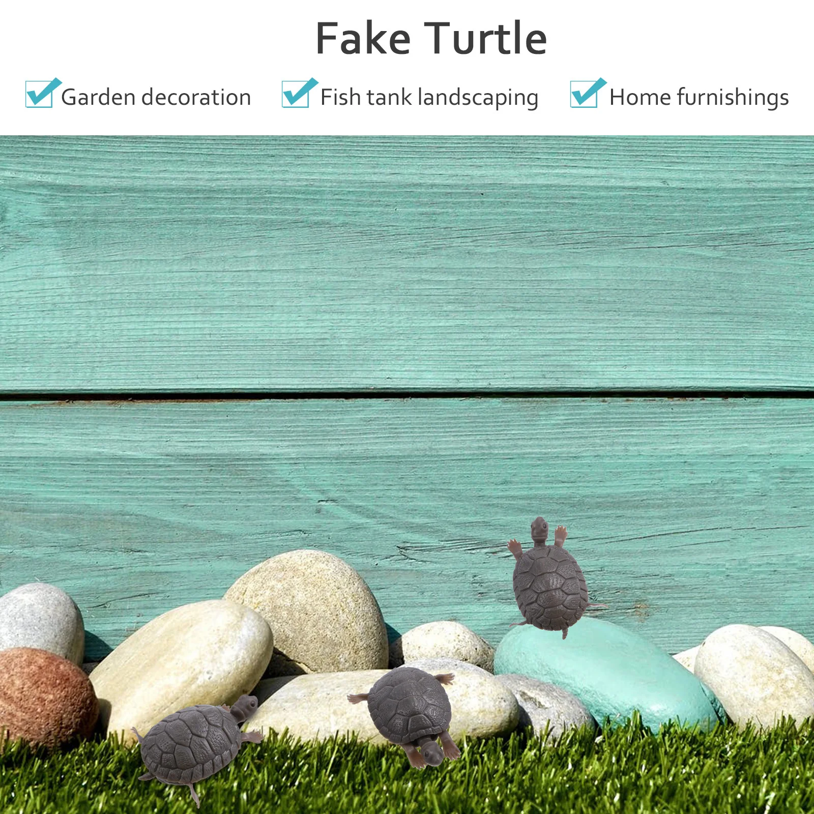 

3Pcs Aquarium Turtle Plastic Simulation Flexible Realistic Fake Turtle Ornament Fish Tank Landscape Decoration