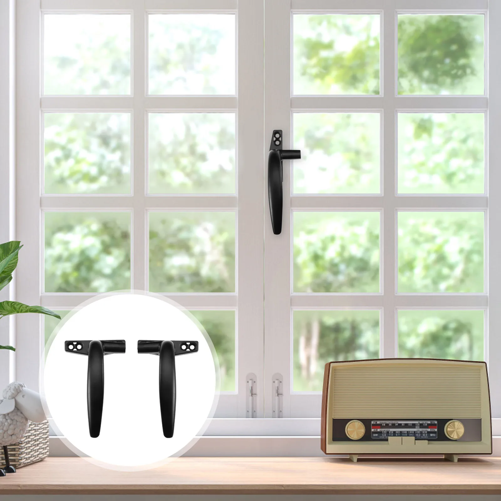 

2Pcs Door Aluminum Alloy Sliding Barn Garage Window Pulls Durable Practical Hardware Alloy Window Handle Accessories