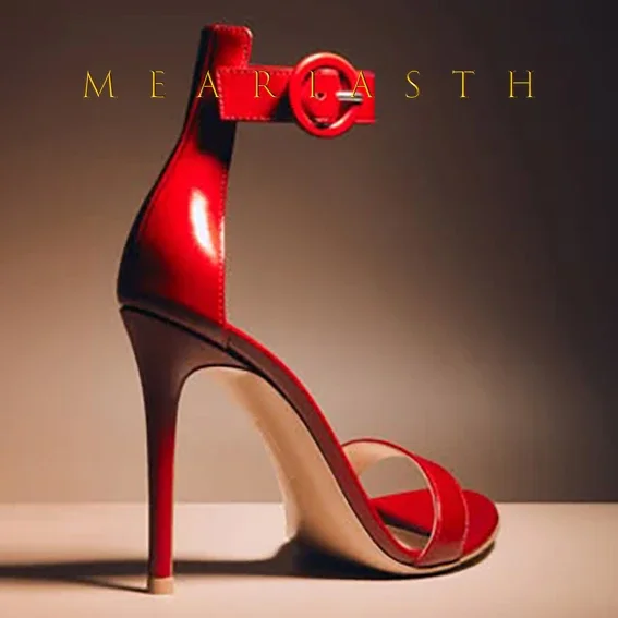 

Лето 2022, новые женские однотонные модельные сандалии на высоком каблуке с открытым носком и круглым носком, на тонком каблуке с пряжкой и ремешком, модные простые офисные сандалии