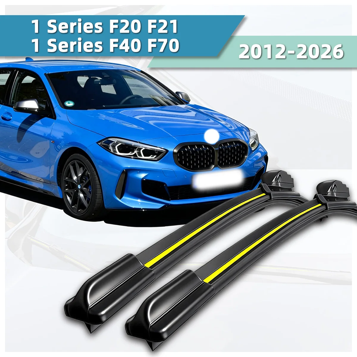 

Fit For BMW 1 Series F20 F21 F40 F70 (2012-2026)Wiper Natural Rubber Strip Boneless Silent Car Windshields Front Wiper Auto Part