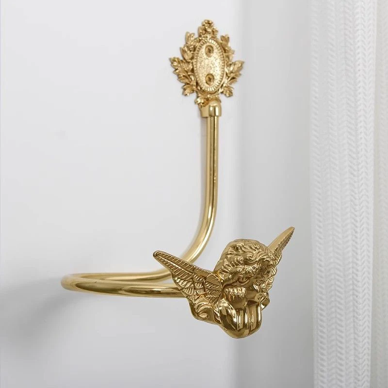 High-end Luxury 1Pair Solid Brass French Angel Drapery Holdback Curtain Wall Tie Back Hooks Home Decorative Hardware