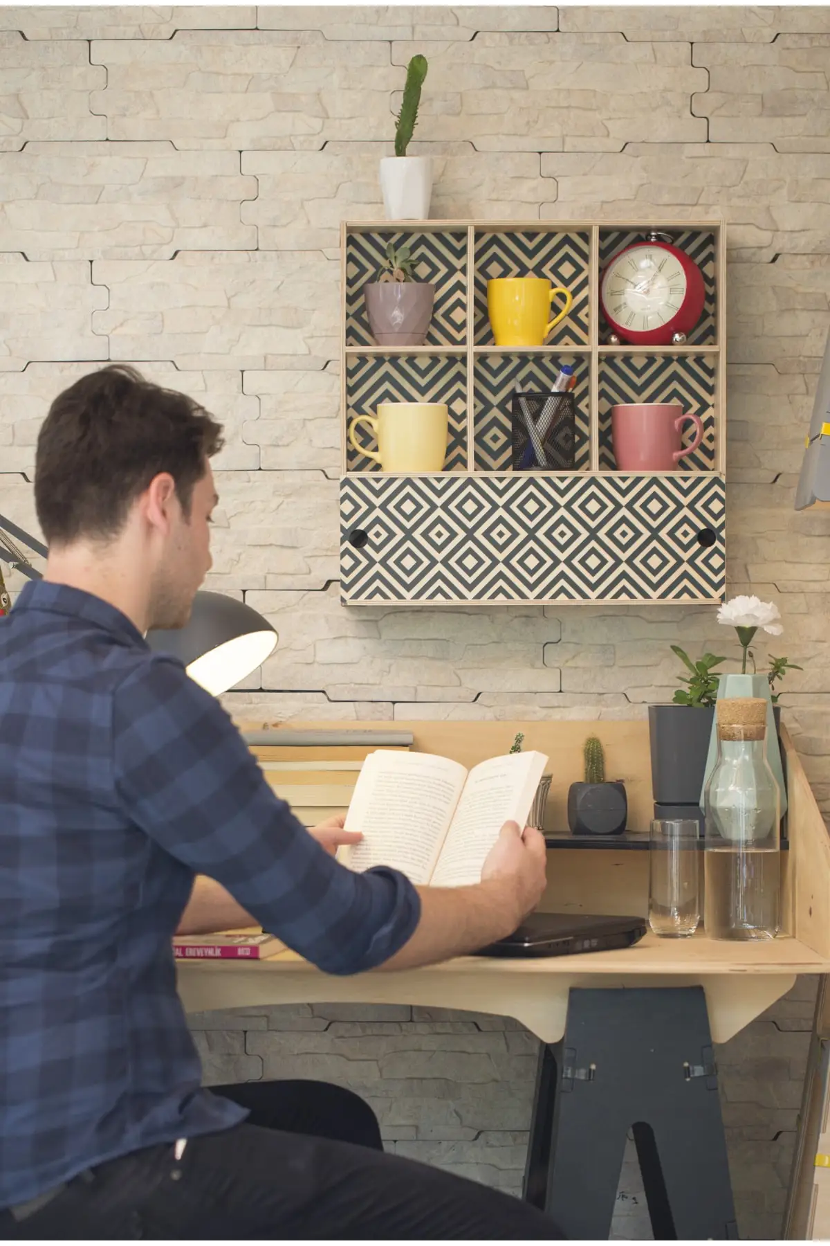 Zwart Hout Wandplank X Model Plaıd Keuken Rack Opbergdoos Badkamer Rack Kind Kamer Rack