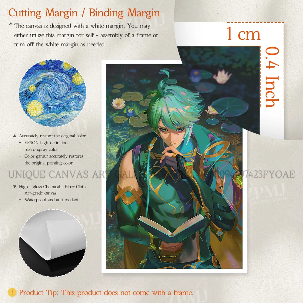 Genshin Impact Wandkunst HD-gedruckte Bilder Kawaii Yae Miko Leinwand Home Decor Gemälde Kein Rahmen Heiße Spielplakate für Wohnzimmer – Detail 4