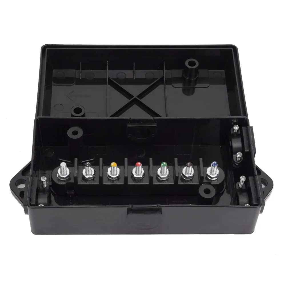 Cord Junction Box Trailer Junction Box Multiple Wire Outlets Temperature Resistance Dustproof Long Durability for Boat Truck