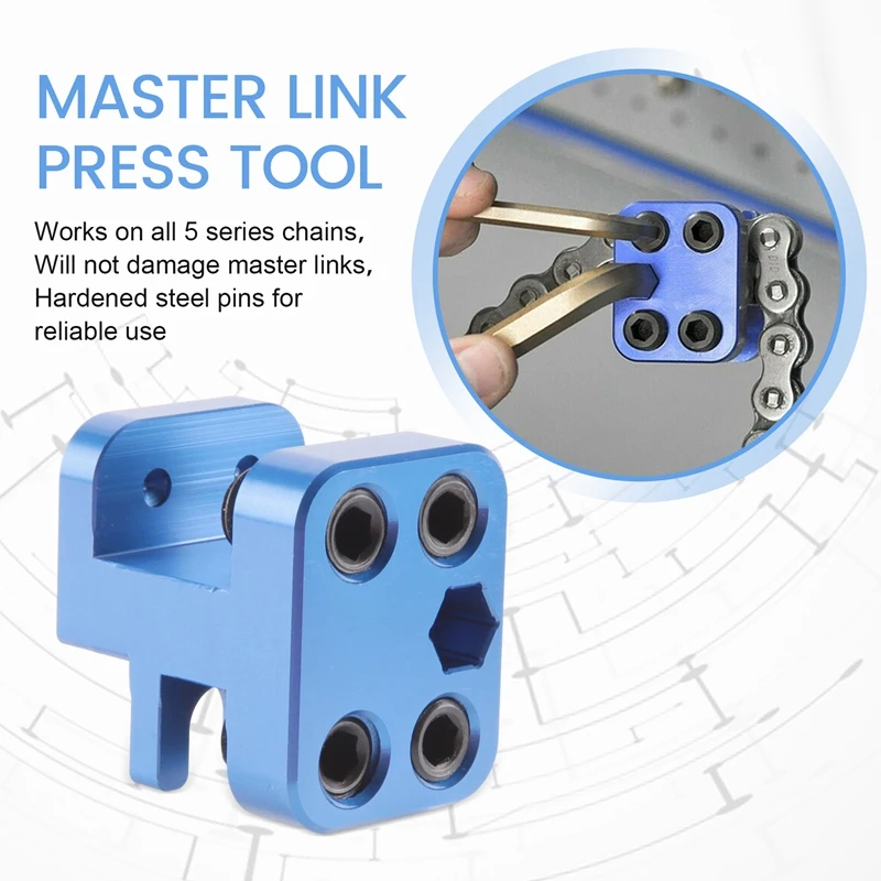 Motorcycle Chain Master Link Press Tool For All 5 Series Chains Accessories Blue