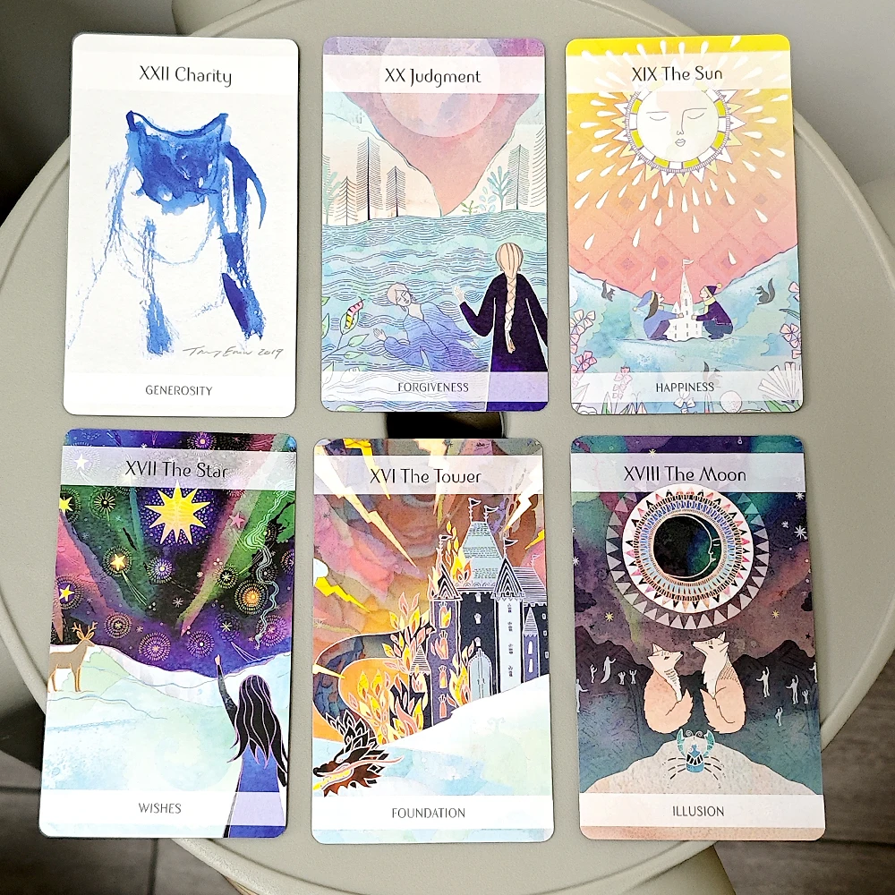 10.3*6cm 오래된 북유럽 신화와 민속 풍습에서 영감을 받은 79개의 카드로 구성된 풀 데크 마법의 북유럽 타로