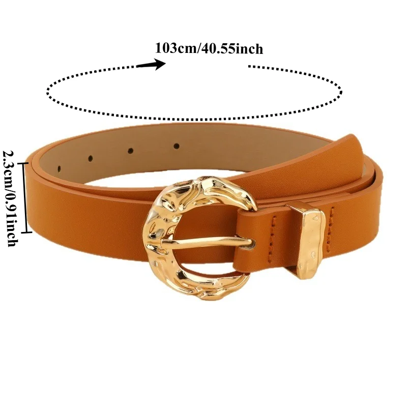 Trendy and Unique Asymmetrical Two-Piece Belt Set Elegant and Stylish Pairing with Dresses and Jeans Women’s Pin-Buckle Belt