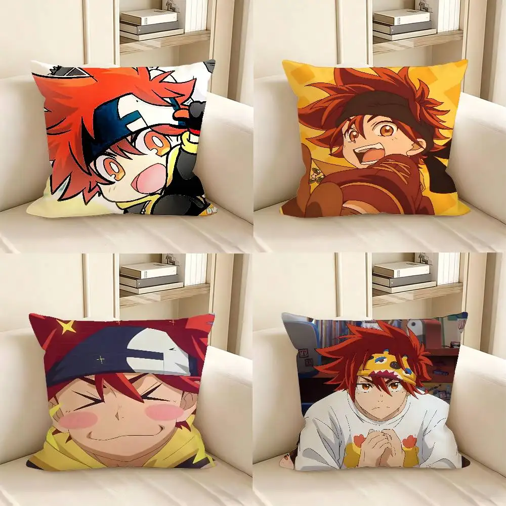 1pc Cartoon Figure Reki Kyan Pillow Case Fashion Square Pillowcase Bedroom Sofa Room Ins Decoration Leisure