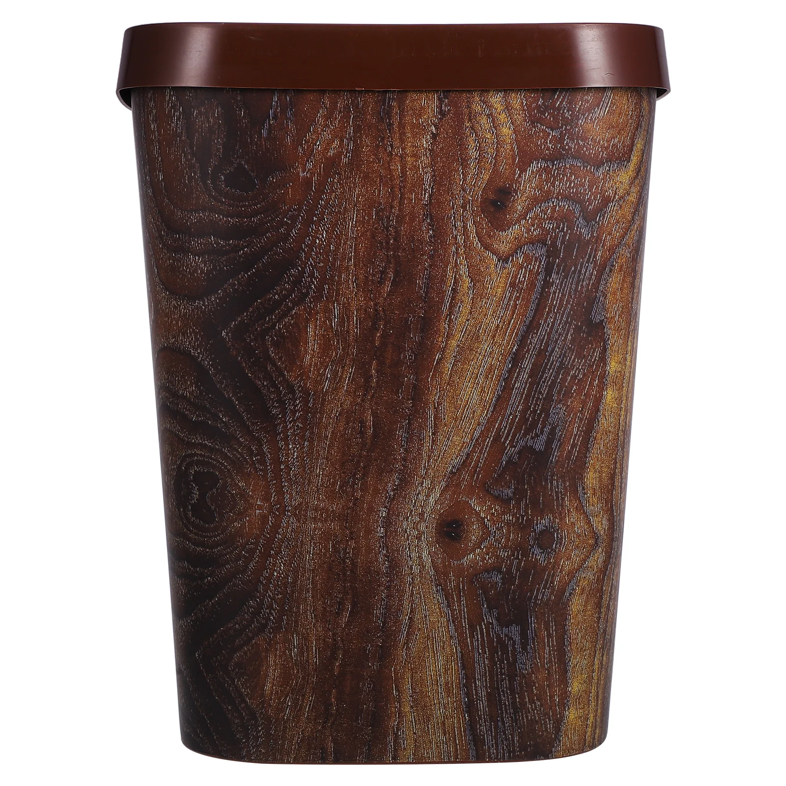 

PP Material Large Garbage Can Vintage Elegance Home Office Use Smooth Surface Easy Clean Multipurpose Waste Bin