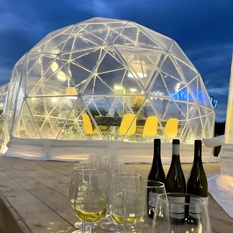 Transparent spherical star hotel tent bubble house outdoor Internet celebrity restaurant camping agritainment B & B