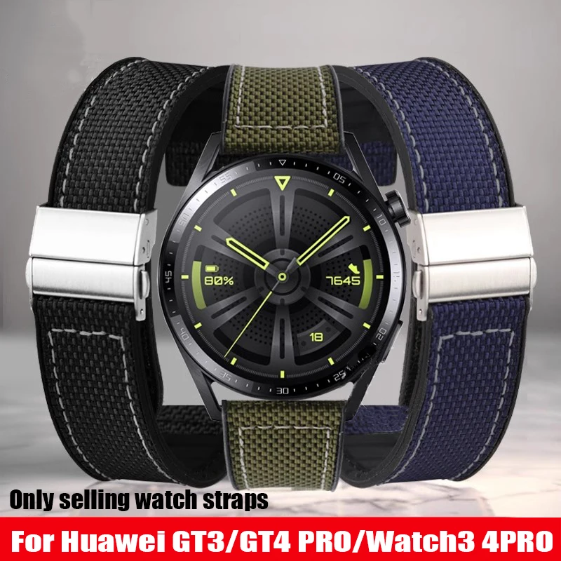 

Nylon Silicone Watch band For Huawei Watch4Pro Watch3 GT4 GT3/2PRO Samsung Watch Strap 20mm 22mm Women Men Soft Rubber Bracelet