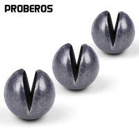 50pcs/lot 0.5g-5g Oval Split Shot Open Lead Sinker Bean Shaped Weight Lead Premium Solid Fishing Lure Tackle Accessories Tool