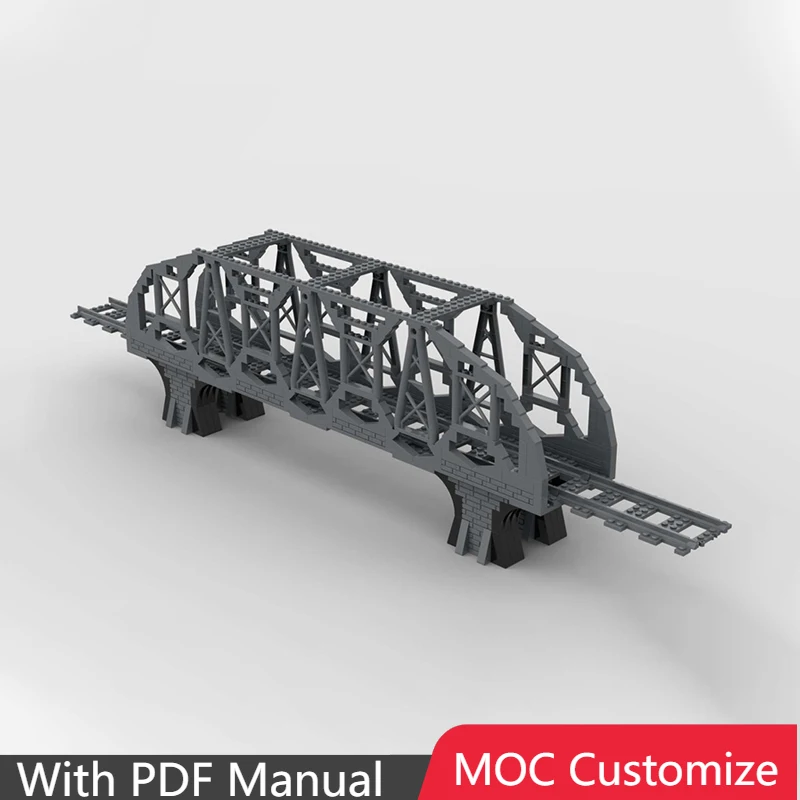

506 шт., хит продаж, MOC, креативный классический поезд, мост, модульная модель, архитектура, строительный блок, сборка, детские игрушки, подарок на день рождения