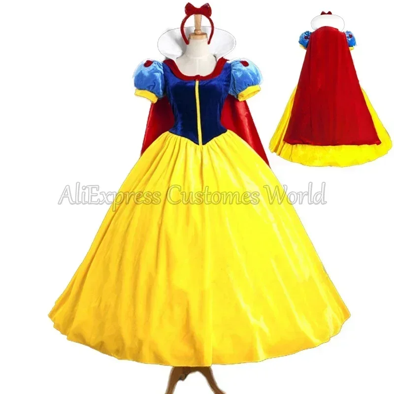 Halloween anime white snow princess cosplay costume cartoon cos princess dress party for women adult plus size cosplay clothing