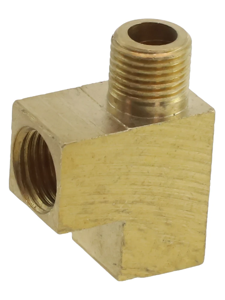 Messing-T-Verteiler M10 x 1 Winkeladapter für Öldrucksensor-Anschluss 3-Wege-Block-Splitter Pip T-Verteiler-Winkeladapter
