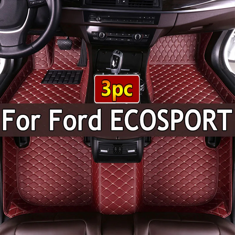 Custom Car Floor Mat for Ford ECOSPORT 2018-2020 ESCORT 2021-2023 Equator Sport 2023 Interior Accessories Artificial Leather