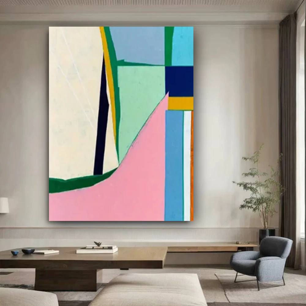 100% Hand-painted Latest Design Oil Painting Free Ship Modern Abstract Texture Acrylic Canvas Paintings Wall Decor Picture Art
