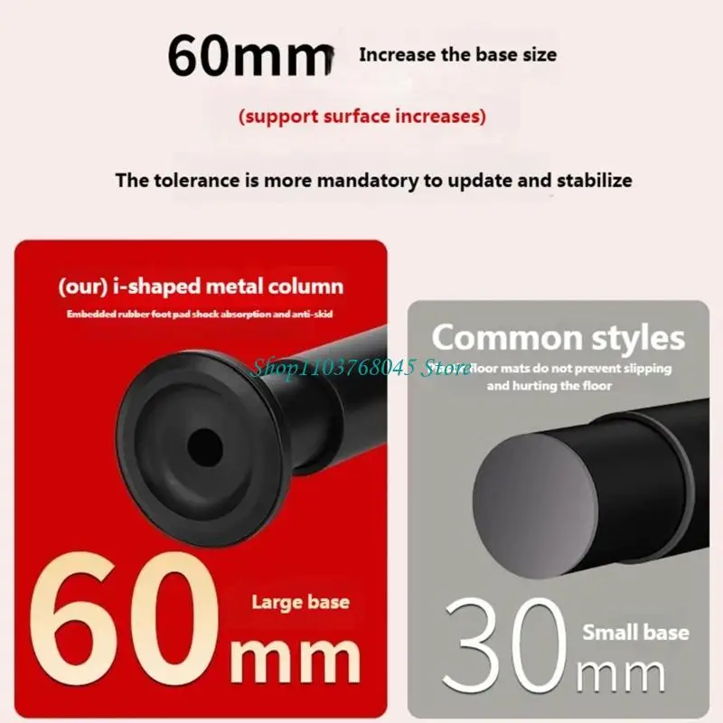 R53F Adjustable Height Furniture Support Legs Reinforced Steel Structure Slip Resist