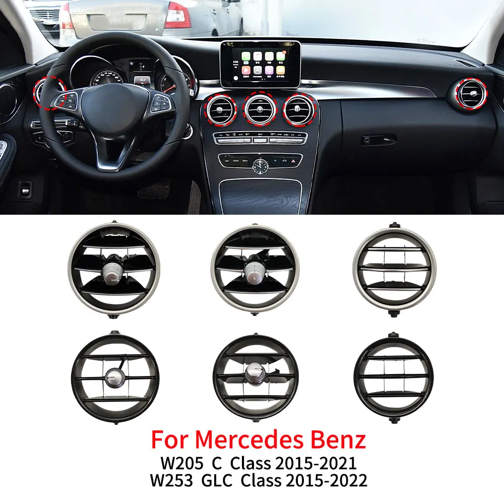 

For Mercedes W205 W253 Car Front Rear Air Conditioner Vent Grille Outlet Cover For Benz C GLC Class 2015-2022 C180 C200 GLC300