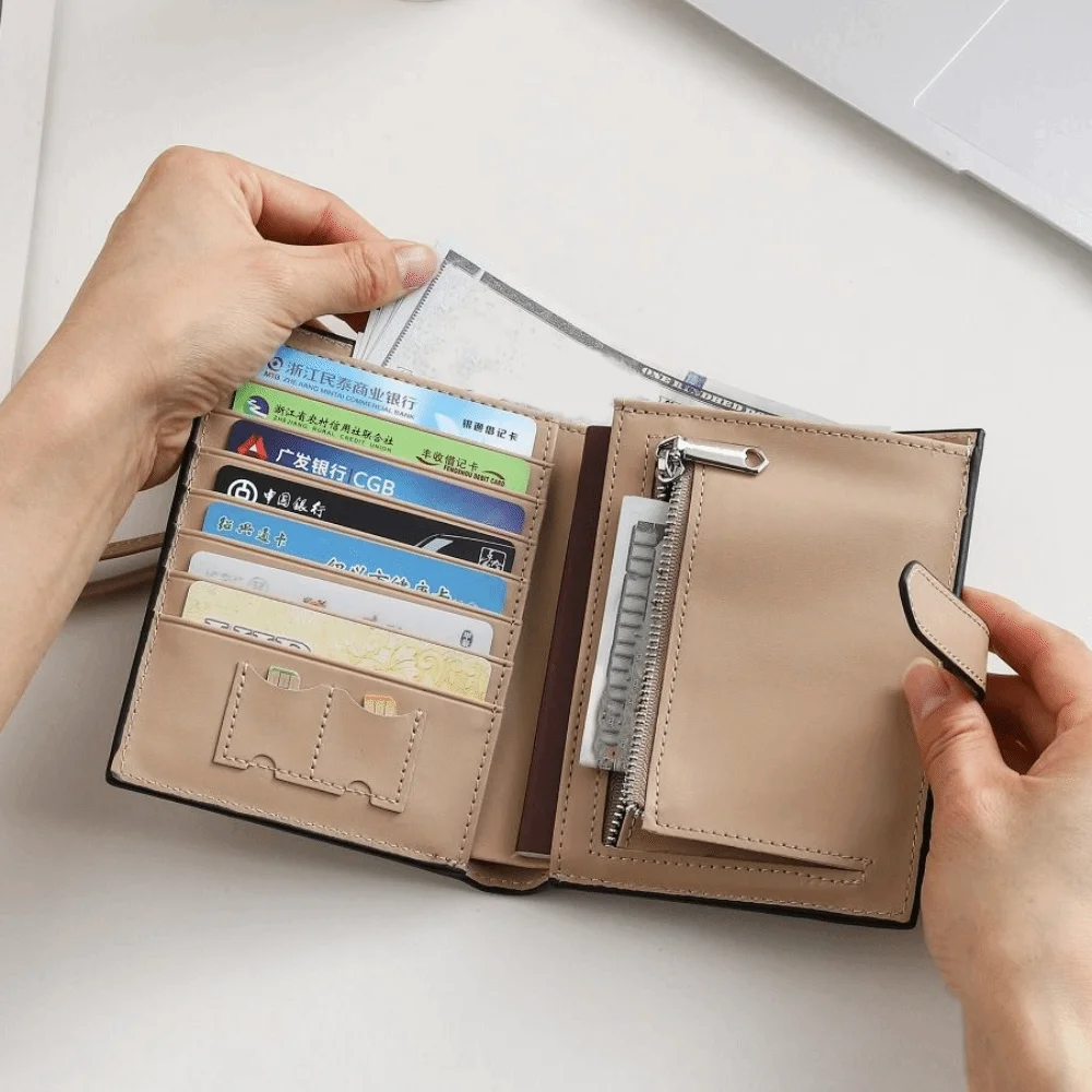 

Креативный держатель для карт из ПУ, чехол для паспорта с ремешком на запястье, дорожный кошелек, держатель для билетов, сумка для хранения при регистрации в самолете, женская