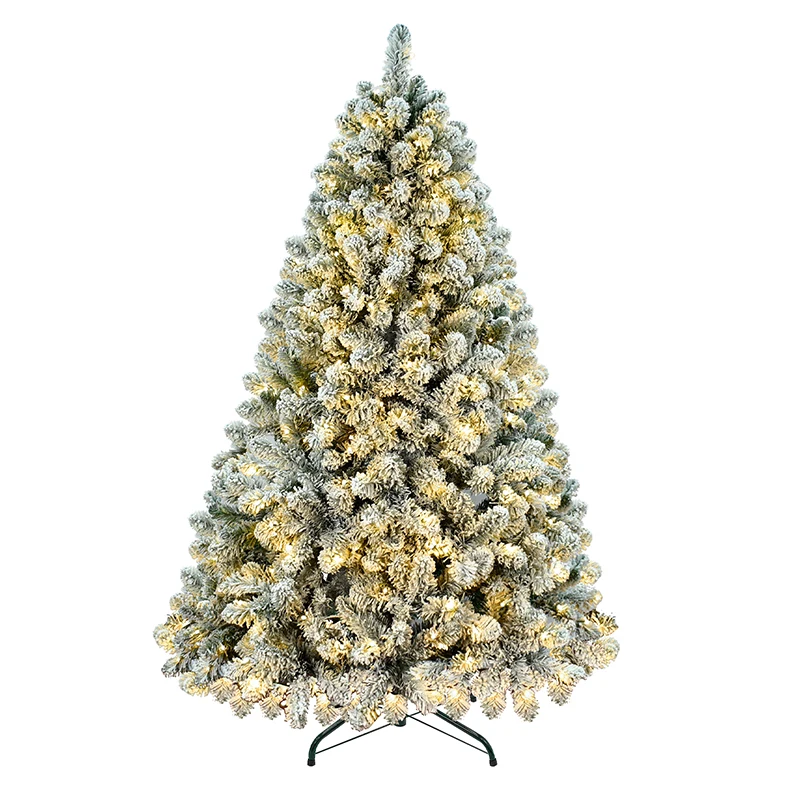 custom.Elegant Flocked Tree for Tabletop Decor - Compact Snowy Artificial Xmas Tree for Indoor Decoration