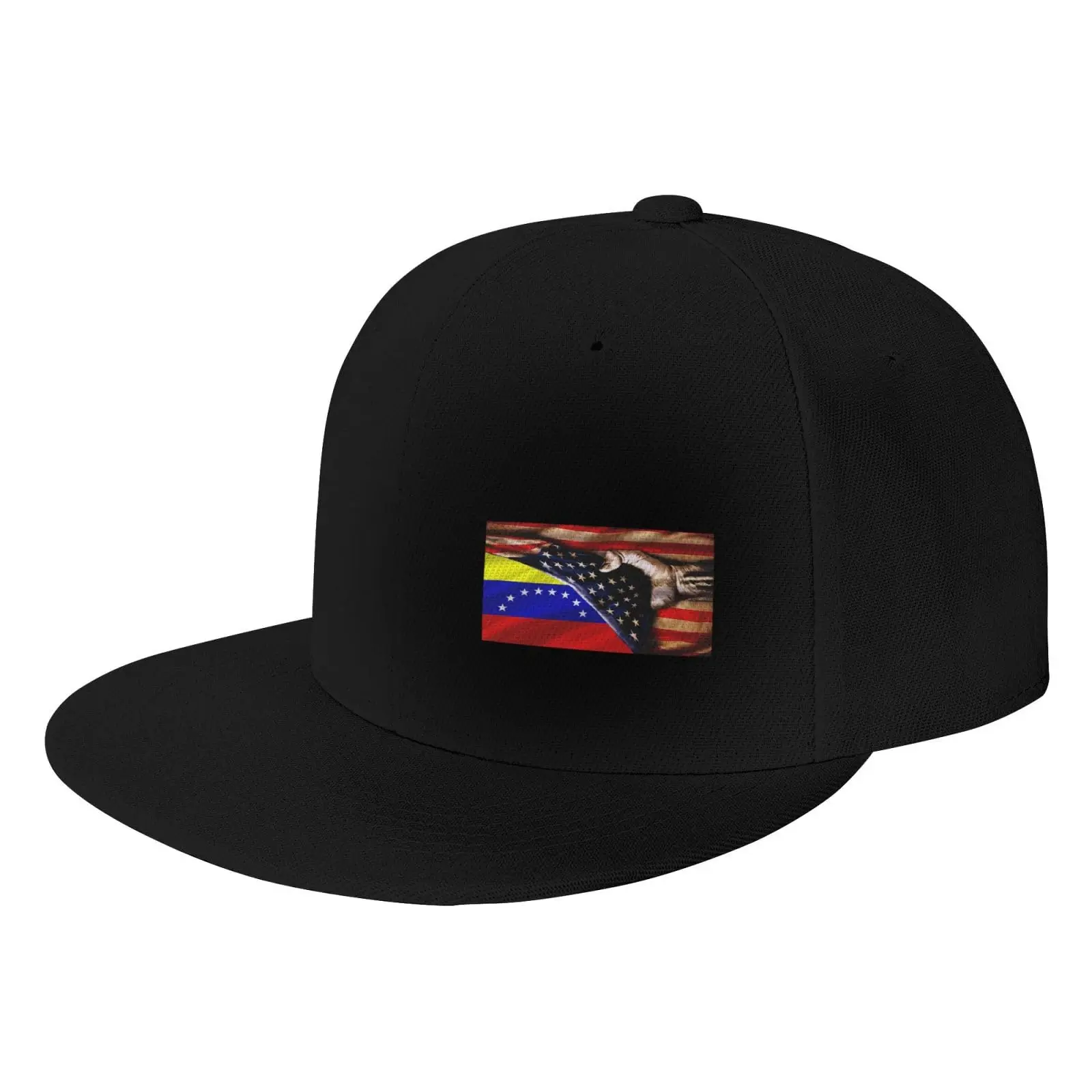 America and Venezuela Venezuelian Flag Snapback Hat for Men Women Flat Bill Brim Hat Adjustable Baseball Cap Fashion Hip Hop Hat