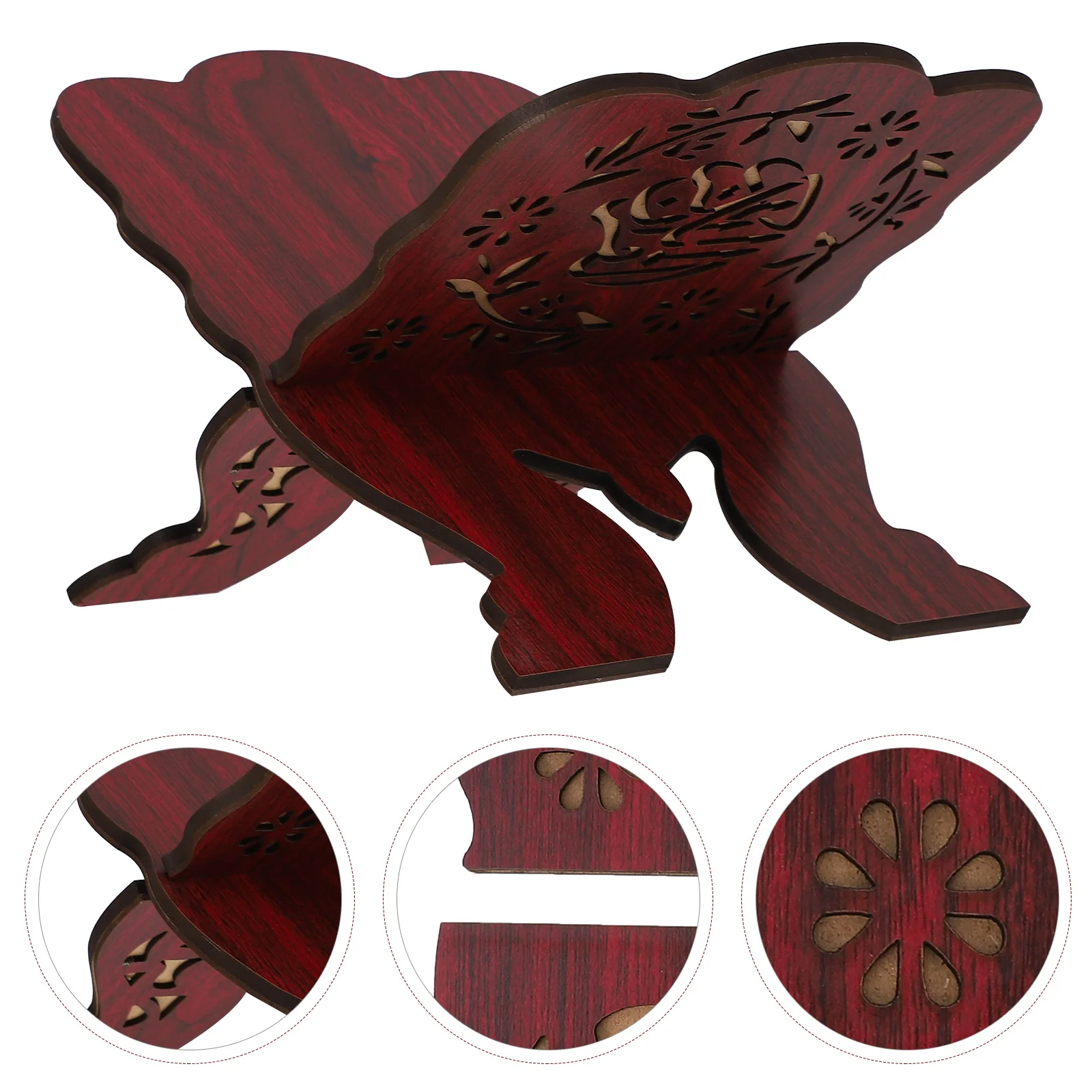 

Quran Book Stand Wooden Carved Holder for Islamic Prayer Books Display Home Decor Muslim Festival Decoration Book Support Shelf
