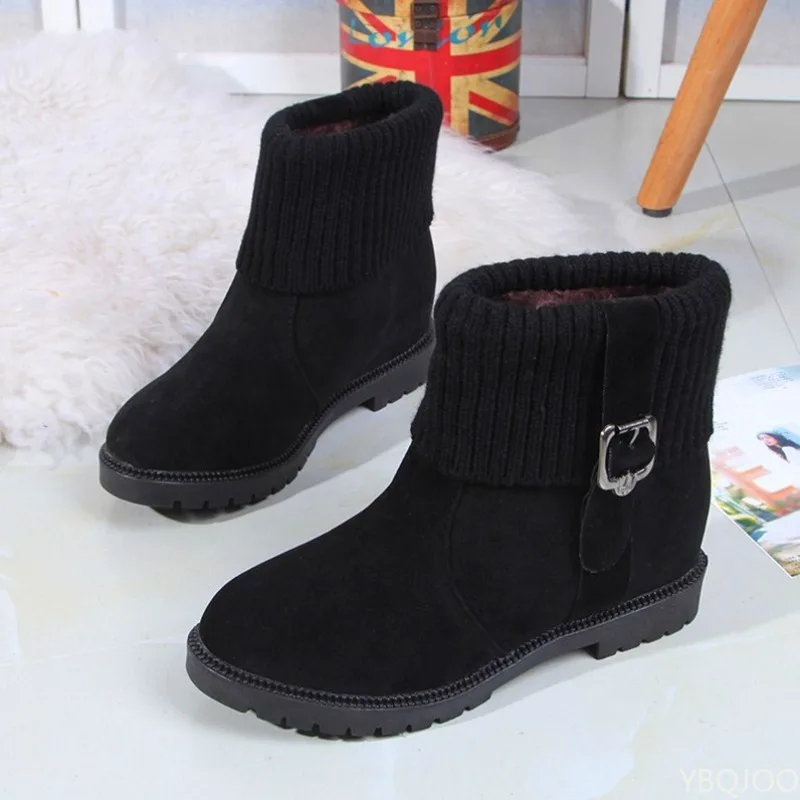 Schneestiefel Damen neue Herbst Winter modische vielseitige runde Zehen Damenschuhe einfache bequeme Damen kurze Stiefel