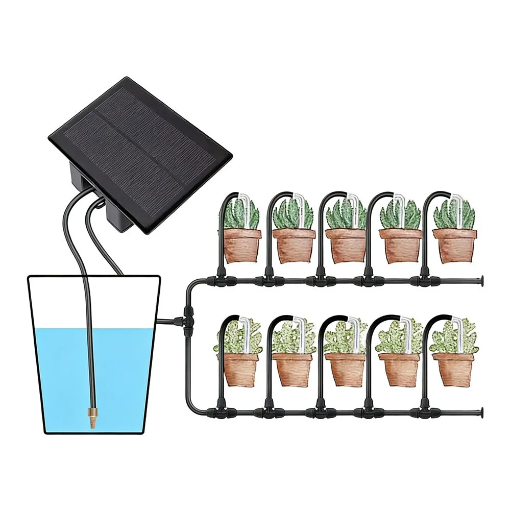 

Контроллер полива на солнечной энергии: автоматический таймер для орошения, система капельного полива для наружного применения