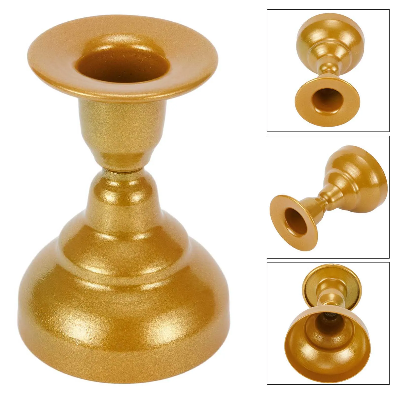 Vintage Metal Candle Holders Pillar Iron Art Candlestick For Wedding Party Decor Retro Stylish Desktop Candlestick Holders