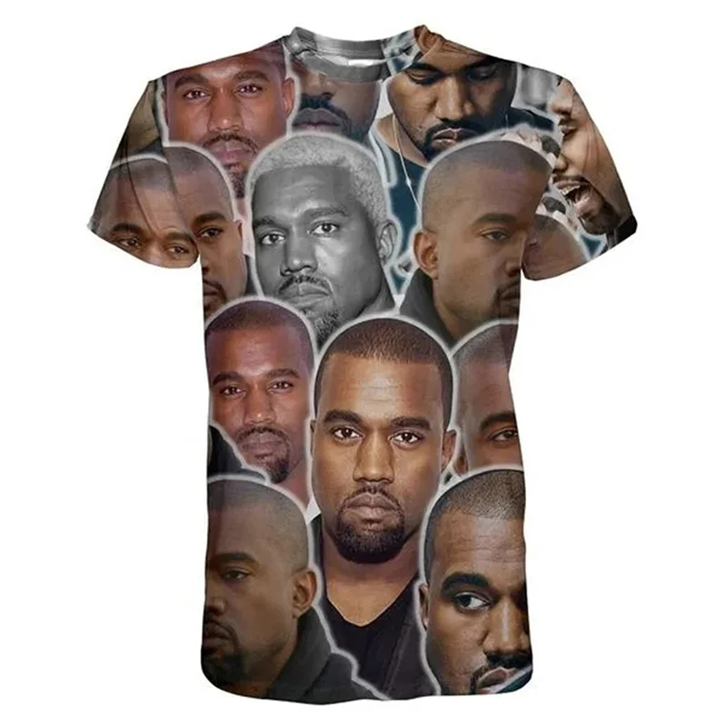 New Kanye West 3D Print T-Shirts Men Women Fashion Streetwear Oversized Short Sleeve T Shirt Hip Hop Kids Tees Tops Man Clothing