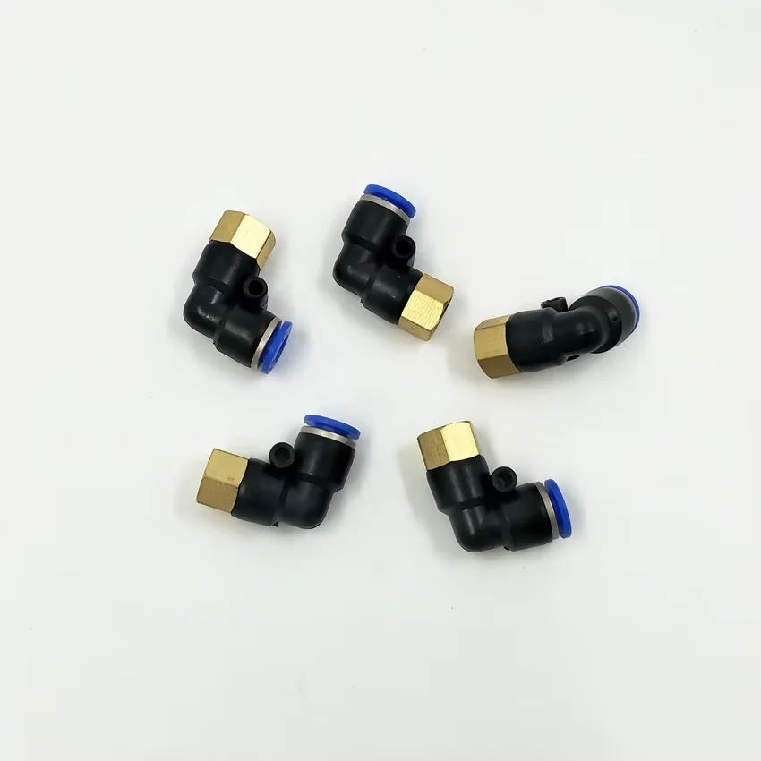 10pcs/lot Pneumatic fitting  1/4'' Female Thread L Elbow 6mm Pipe Fitting L type Fitting PLF6-2