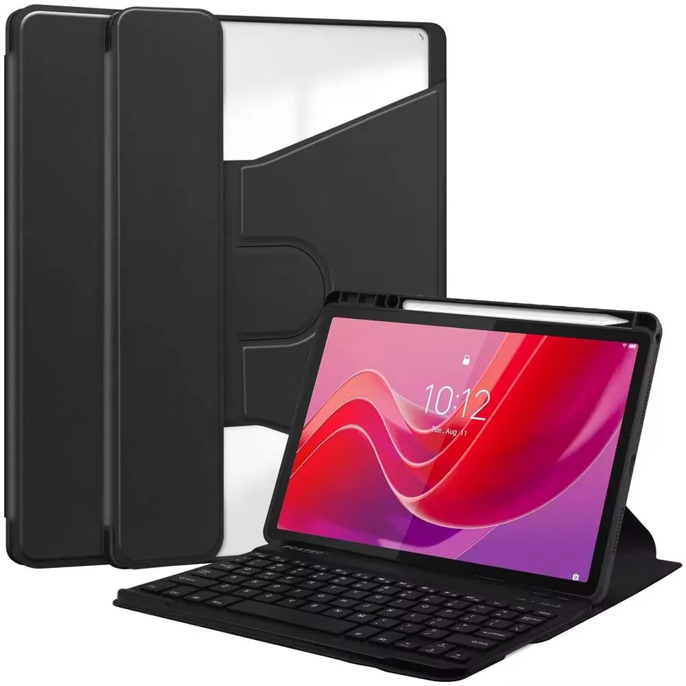 

for Lenovo Tab M11 with Bluetooth Keyboard Case Rotate Tablet Stand Magnet Flip Sleeve Anti Drop Full Coverage with Pen Slot