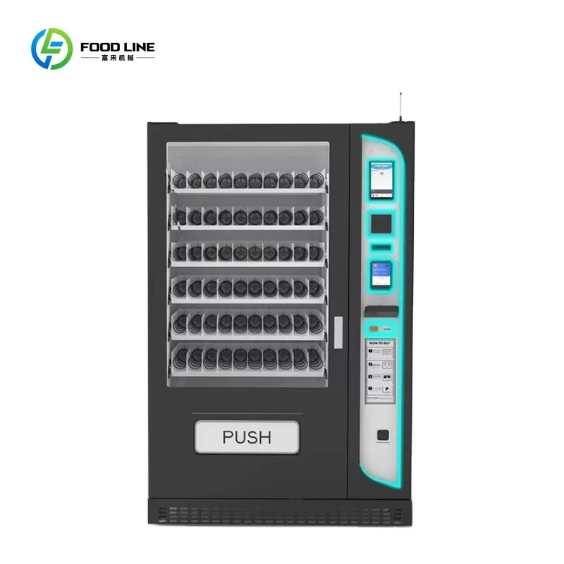 Customized Self Service Foods and Drinks Vending Machine Credit Reader Mobile QR Code Payment Equipment Business