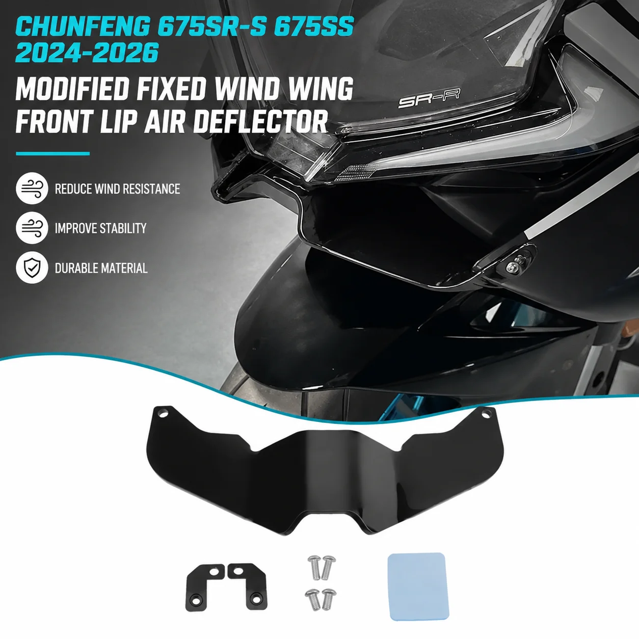 

Suitable for the modification of CF MOTO motorcycle 675SR-R 675 SR 2024 2025 motorcycle. Front beak and nose cover fairing wing