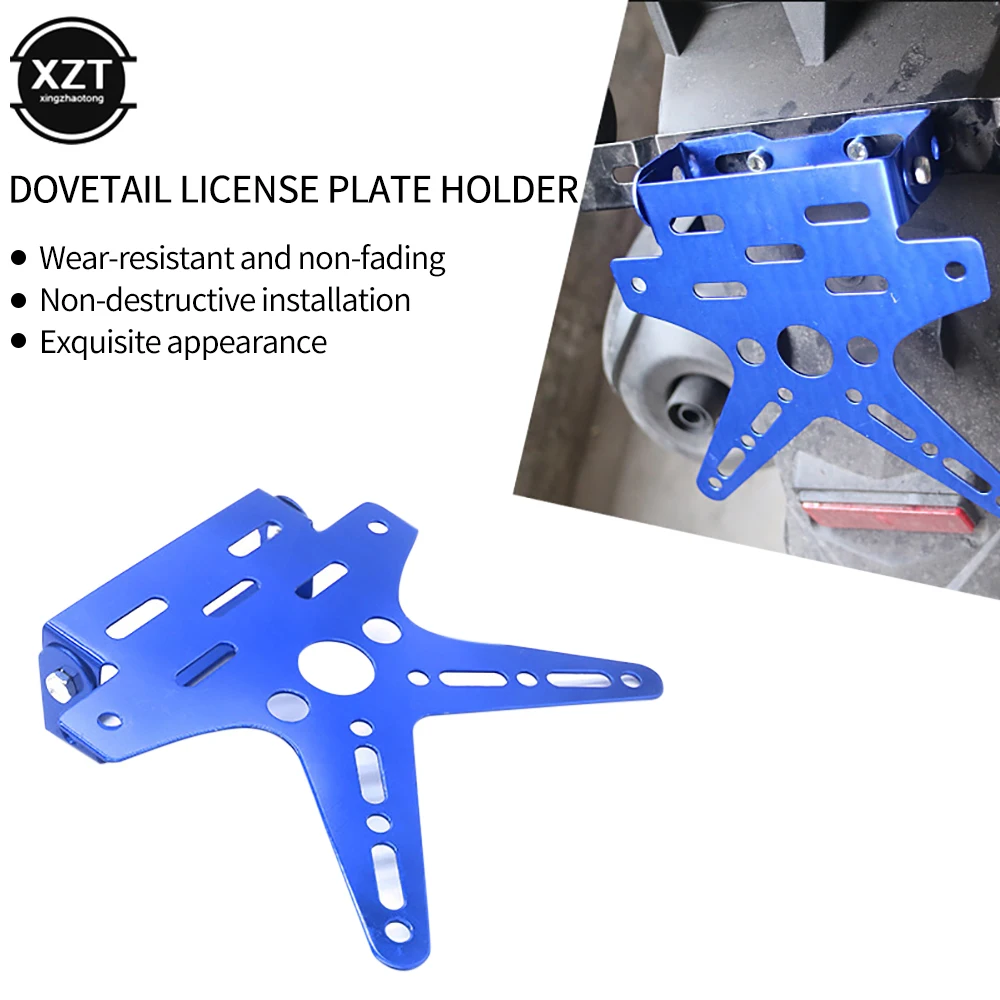 Soporte Universal de aleación de alta calidad para matrícula de motocicleta, soporte de montaje de aluminio ajustado, cubierta de placa de número de
