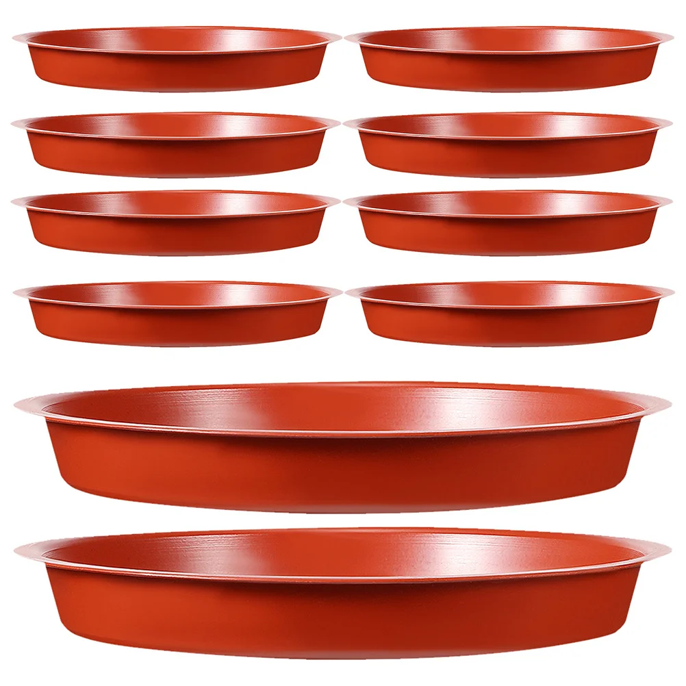 

10Pcs Plant Saucer Tray Round Plastic High Hardness Flower Pot Base Indoor Planter Water Catcher Tray Plant Saucer