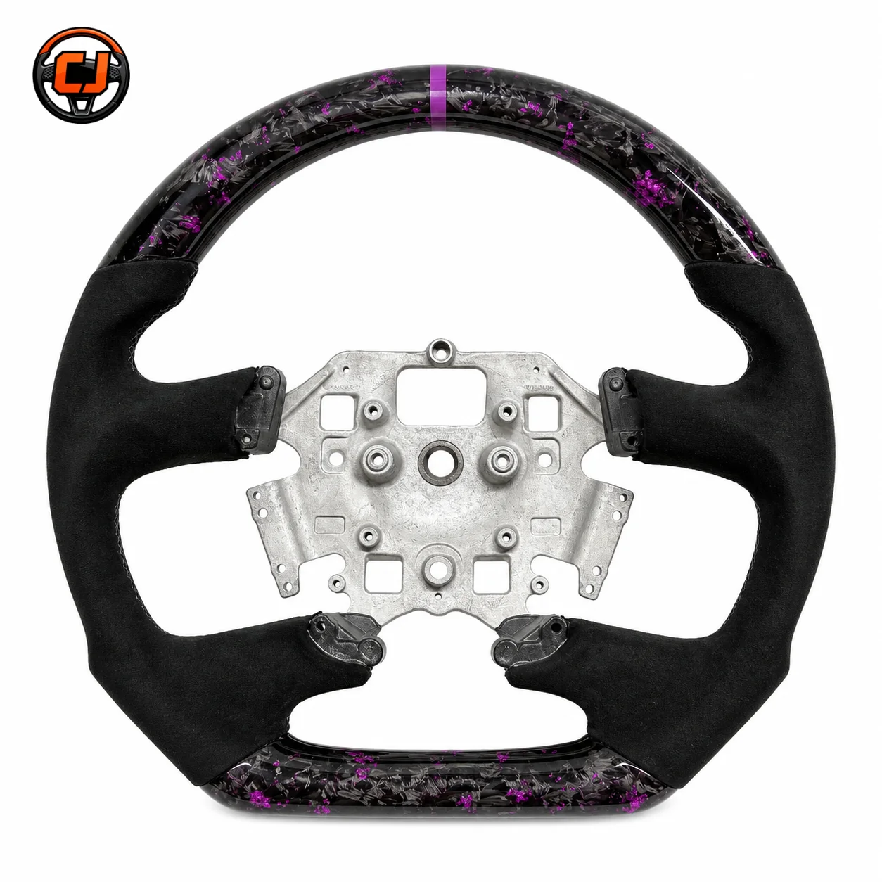 Custom Purple Flake Forged Carbon Fiber Alcantara Steering Wheel For Ford Falcon FG XR XR6 XR6 Turbo XR8 2008-2014