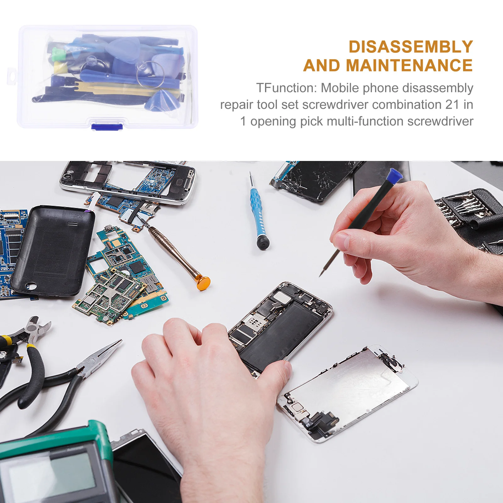 

21 шт., набор прецизионных отверток, профессиональные инструменты для ремонта, комплект для открытия компьютера, прочный портативный