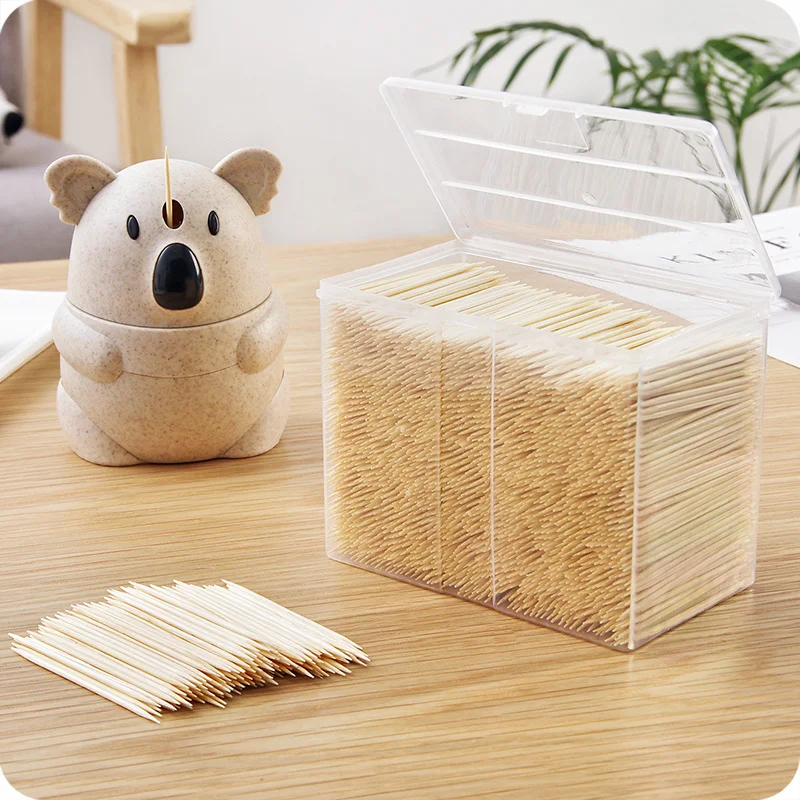 3500pcs! Disposable Bamboo Toothpick Single-head Toothpick Supermarket Hotel Household Portable Fruit Toothpick