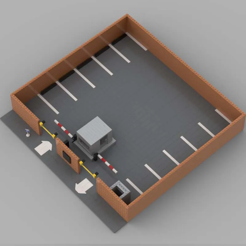 ガレージ付きアパートビル MOC ビルディングブロックストリートビューレンガ DIY アセンブリモジュラー建設ディスプレイおもちゃギフト