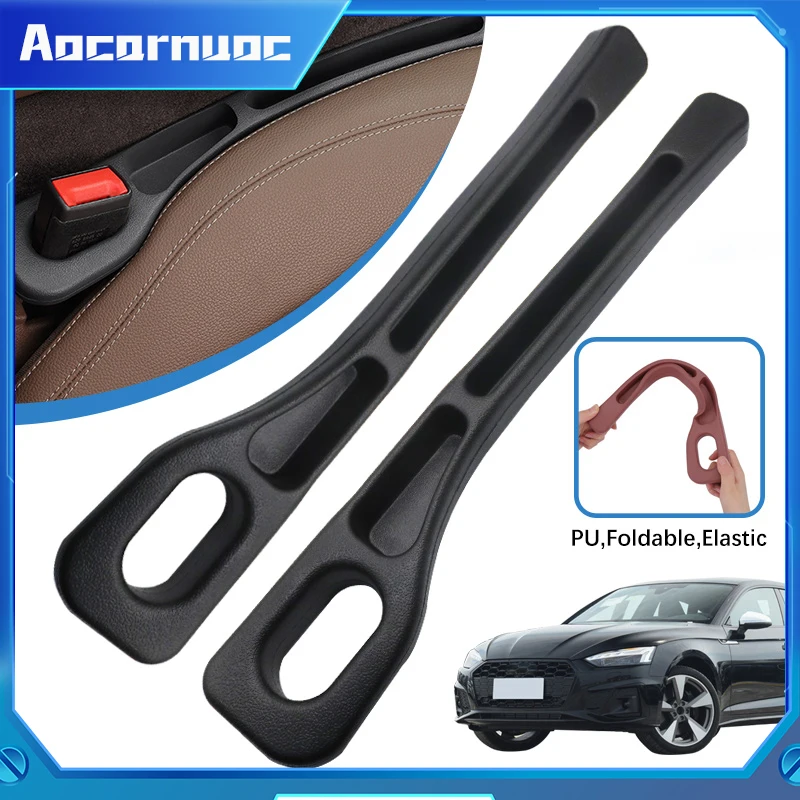 2Pcs Car Seat Gap Filler Between Seats Decoration Interior Accessories For Audi S5 S6 A8 D3 8K S8 A3 8P Q3 A6 C6 4F S6 A4 A5 B8