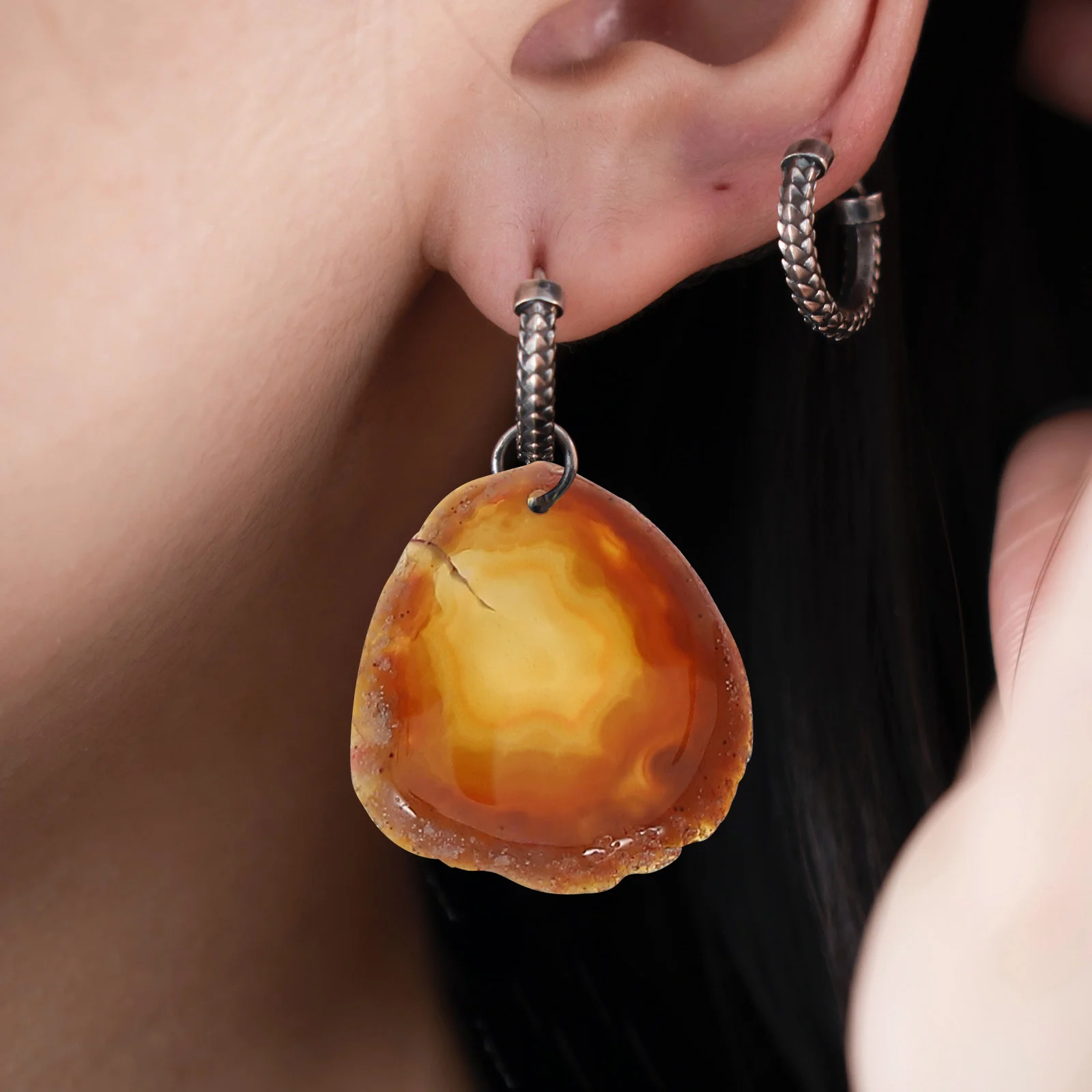 

20pcs Colorful Agate Slices Natural Stone Slabs Drilled Holes For Wind Chime Pendants Diy Jewelry Craft Decor Beads Accessories