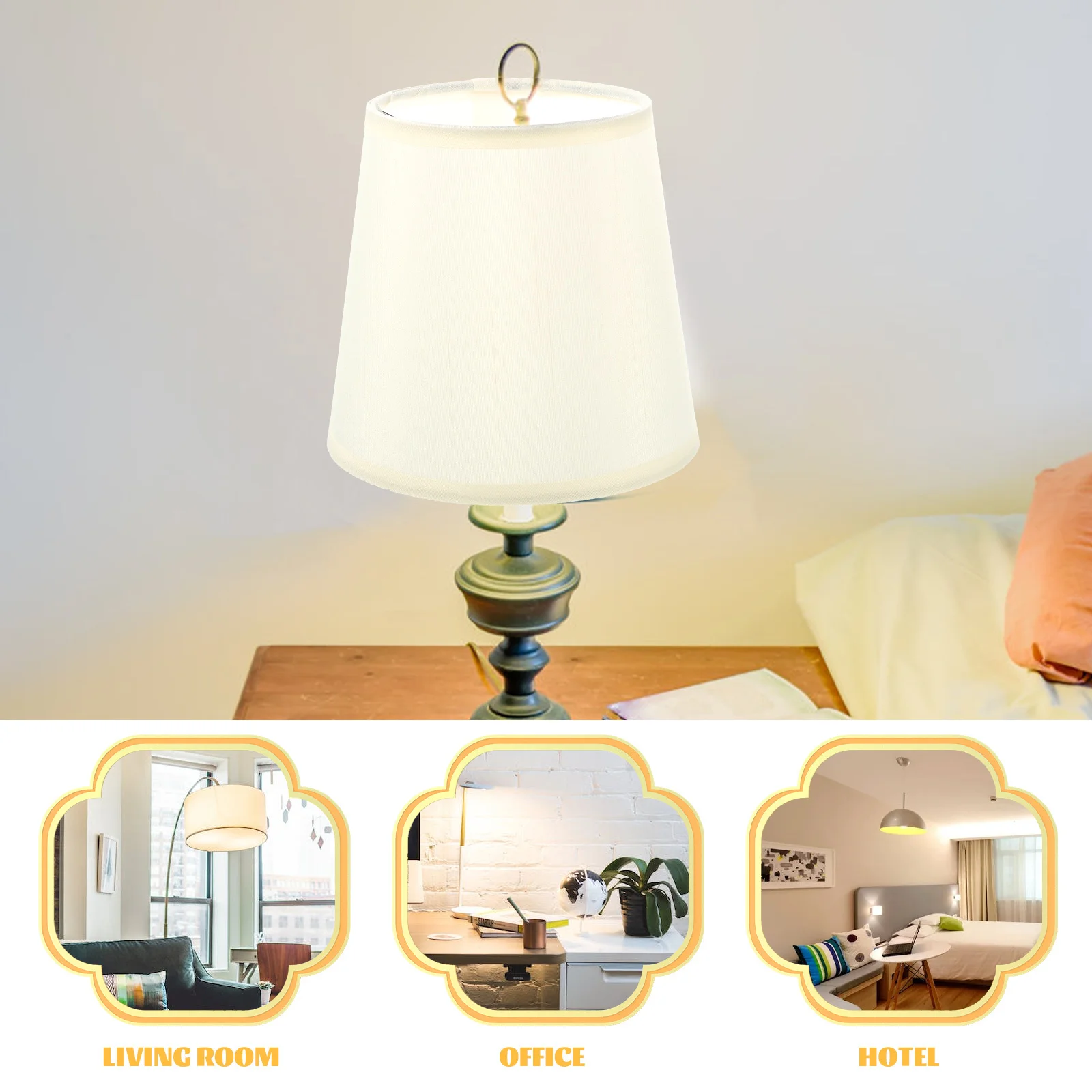 

Cloth Lampshade Replacement Table Lamp Shade Bedside Light Cover For Home Hotel Decor Soften Light Modern Vintage Style