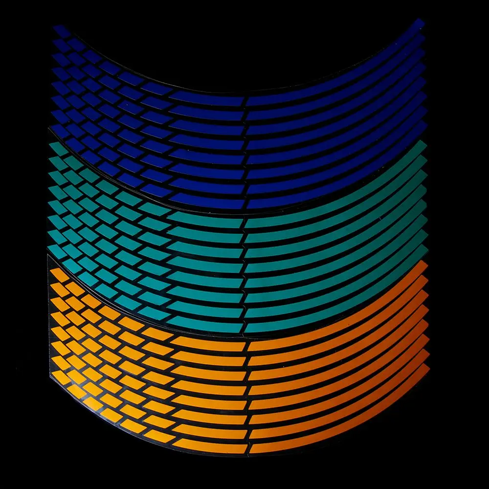 Auto Personality Wheel Decoration Tire Strips Motorbike  Decals Reflective Rim Tape Wheel Sticker