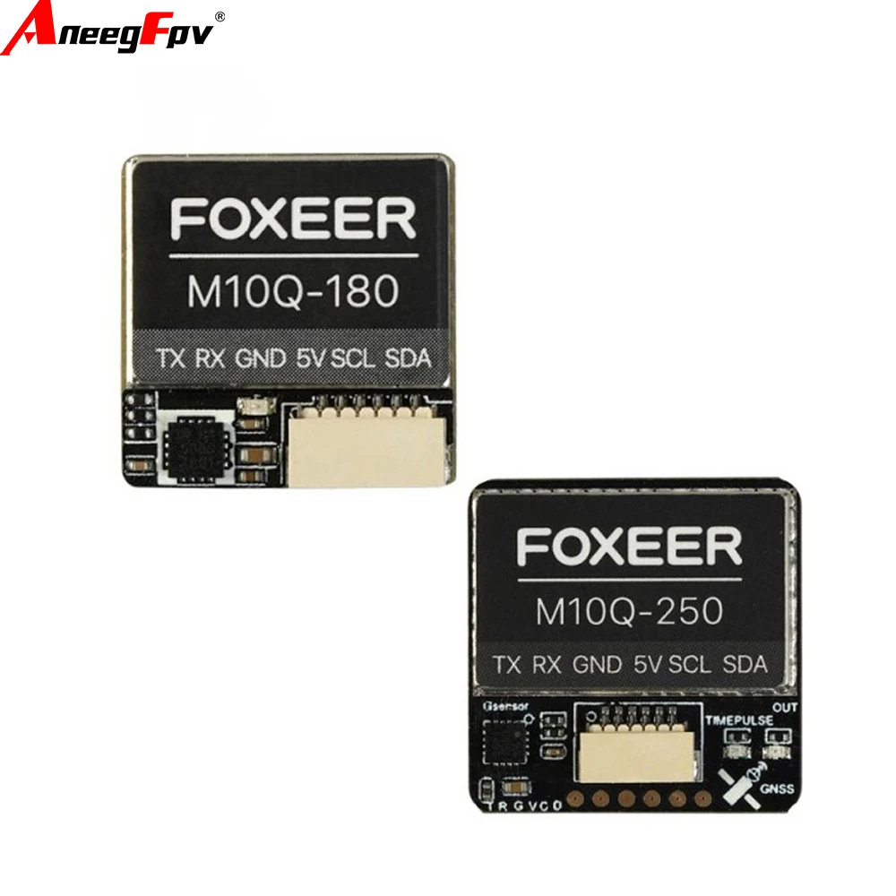 Módulo GPS Foxeer M10-120 M10Q-180 M10Q-250 con brújula QMC5883 de doble protocolo y antena cerámica para avión RC FPV de largo alcance