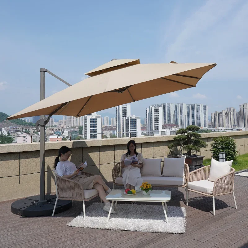 Outdoor sunshade umbrella, courtyard umbrella, terrace garden, large sun umbrella shed, commercial outdoor balcony