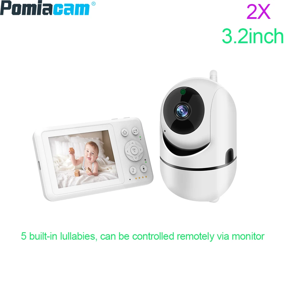 

Baby Monitor Zoom*2X 3.2-inch Two-way Talk with Babies 5 Built-in Lullaby Sound Alarm Night Vision Range of 3 Meters D031