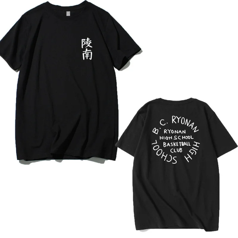 Camiseta de Anime Slam Dunk Ryonan UOZUMI IKEGAMI KASHINO SENDOH UEKUSA FUKUDA para hombre, camisa de entrenamiento de manga corta, Tops blancos informales de algodón