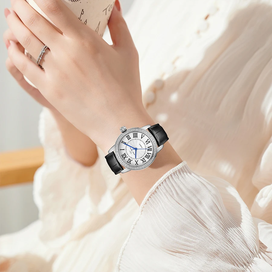 WM 시계 여성 쿼츠 시계 방수 클래식 캐주얼 비즈니스 여성용 시계 Welly Merck 시계 WM080L